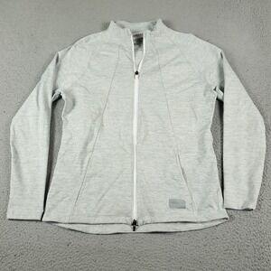Puma Jacket Womens Size Large Gray Full Zip Up Track Sweater